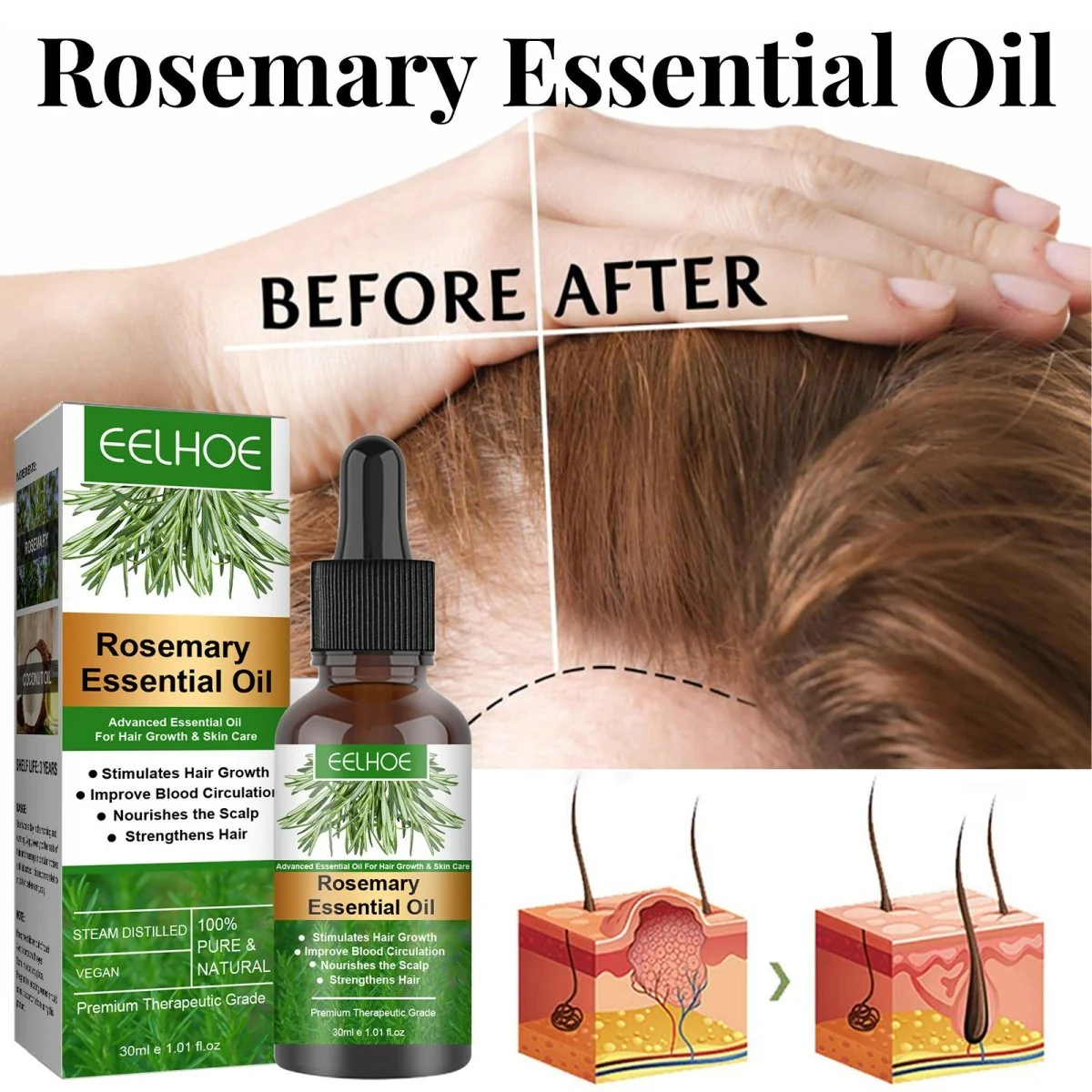 Rosemary Anti-Breakage Nourishing Hair Care Oil - Image 4