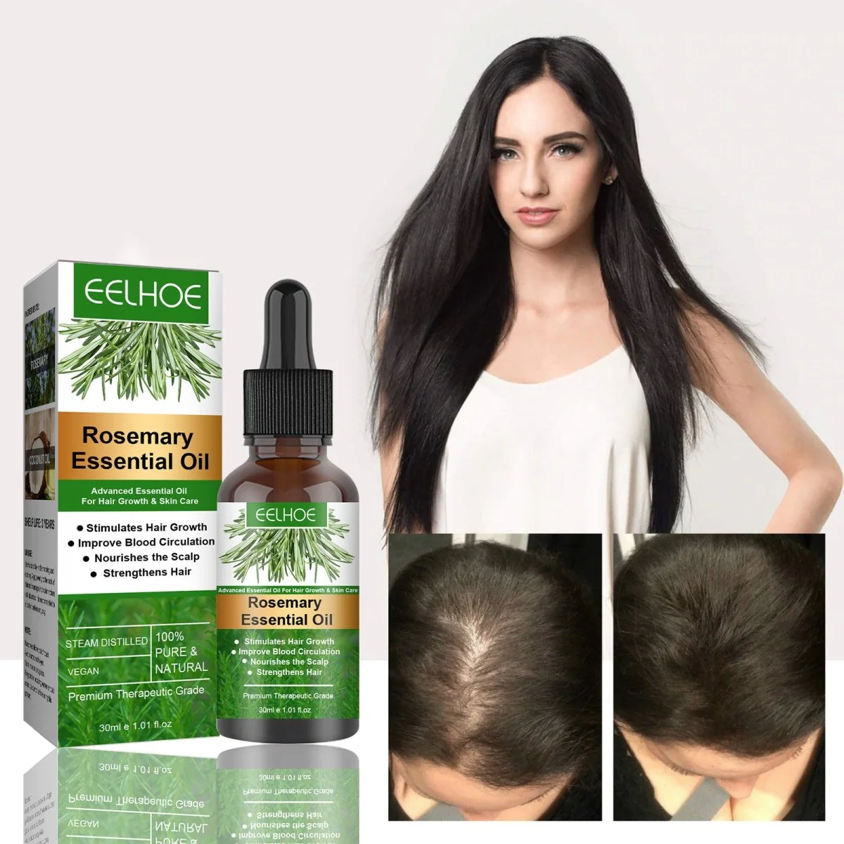 Rosemary Anti-Breakage Nourishing Hair Care Oil (One Free with Therapy Brush) - Image 2